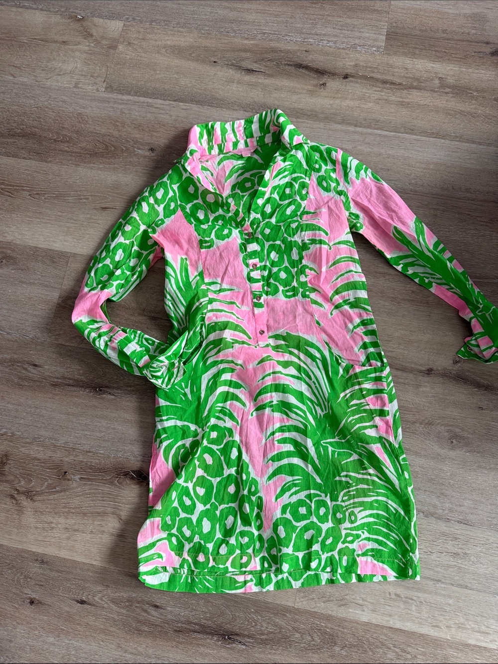 Lilly Pulitzer Pink & Green Tropical dress